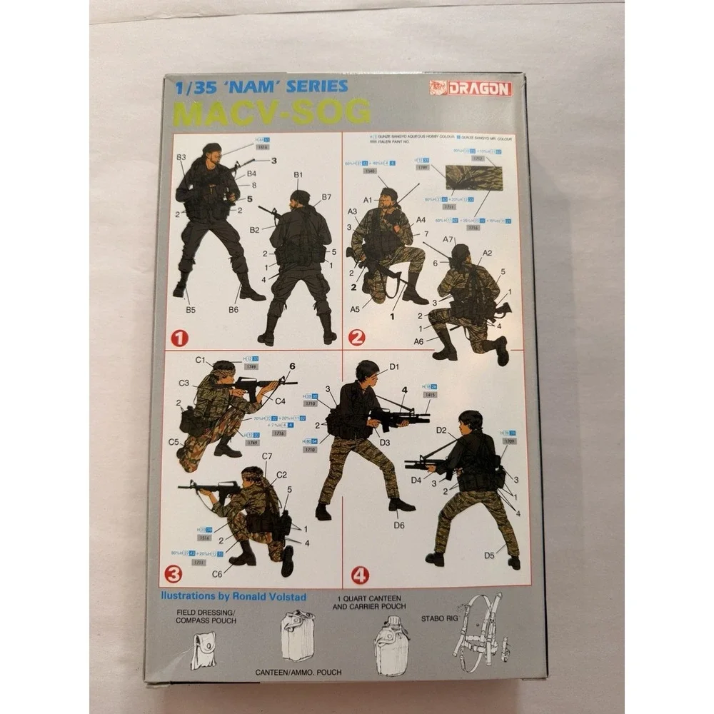 Dragon 3306 MACV-SOG 1/35 'Nam' Series Military Figures Model Kit Open Box